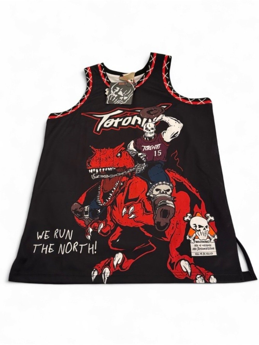 Toronto Graphic Basketball Jersey Tank - Black & Red